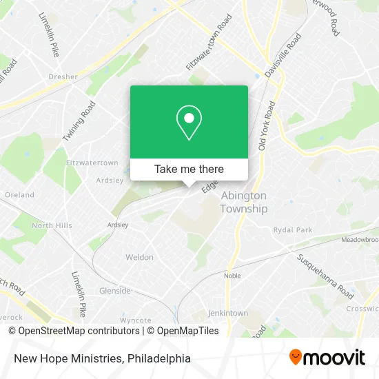 New Hope Ministries map