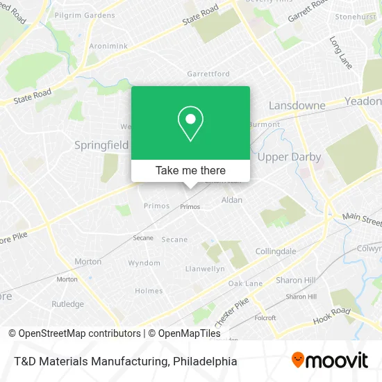 T&D Materials Manufacturing map