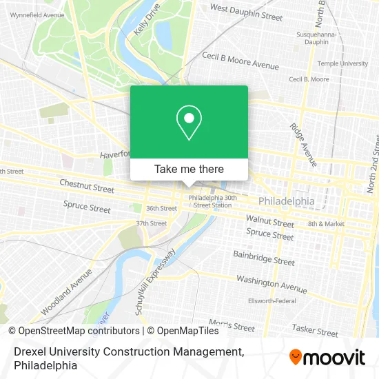 Drexel University  Construction Management map