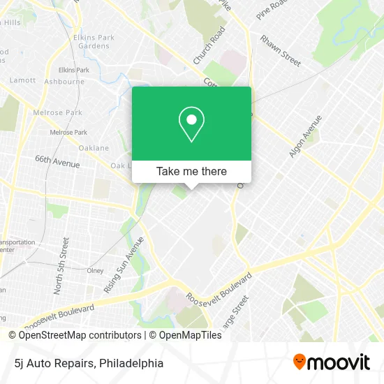 5j Auto Repairs map