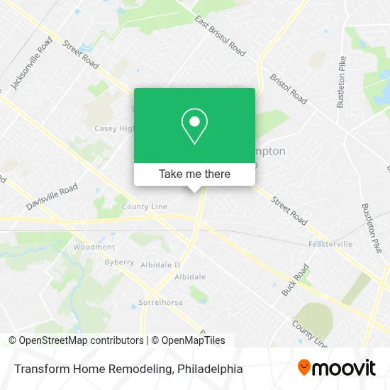 Transform Home Remodeling map