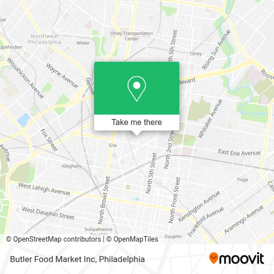 Butler Food Market Inc map