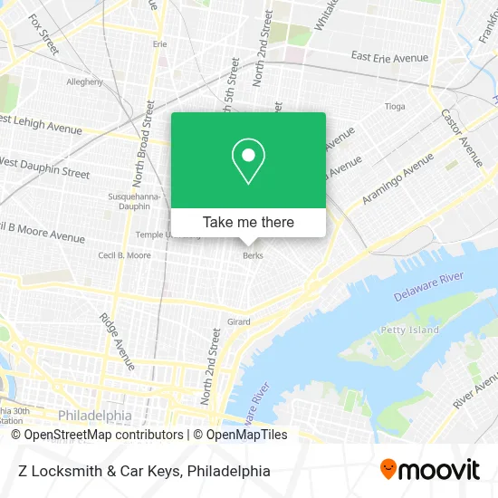 Z Locksmith & Car Keys map