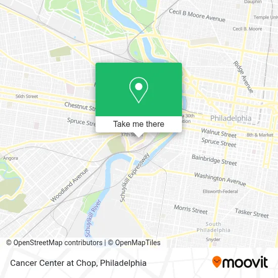 Cancer Center at Chop map