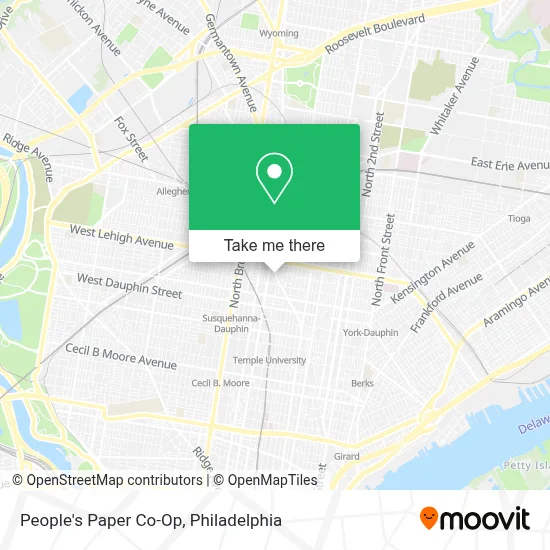 People's Paper Co-Op map