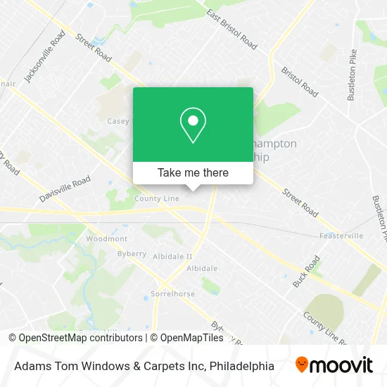 Adams Tom Windows & Carpets Inc map