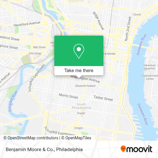 Benjamin Moore & Co. map
