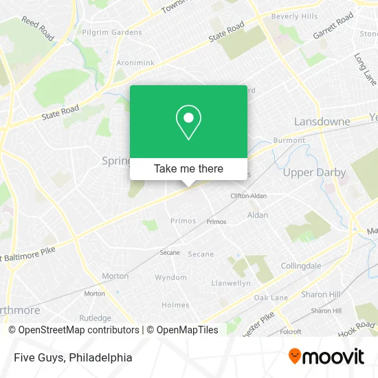 Five Guys map