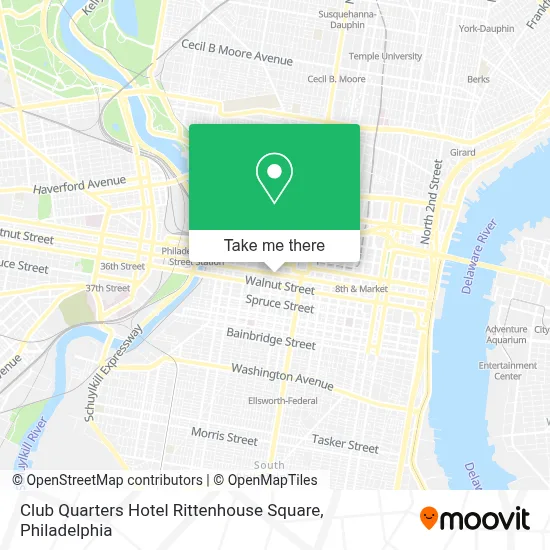 Club Quarters Hotel Rittenhouse Square map