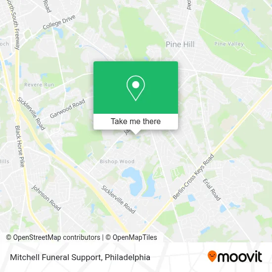 Mitchell Funeral Support map
