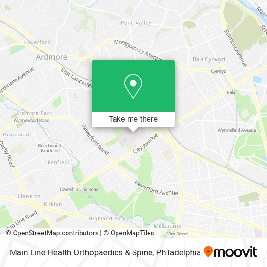 Main Line Health Orthopaedics & Spine map