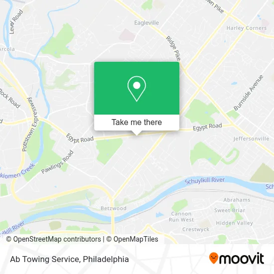 Ab Towing Service map