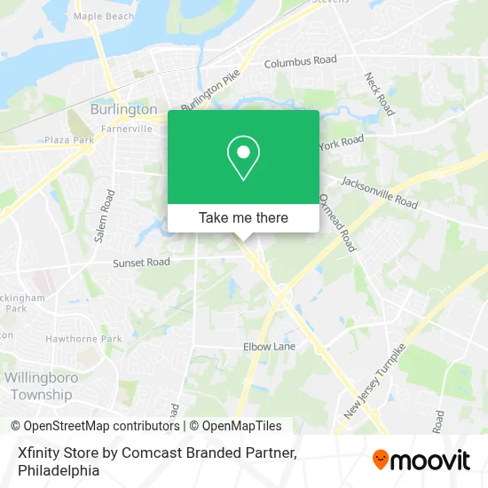 Xfinity Store by Comcast Branded Partner map