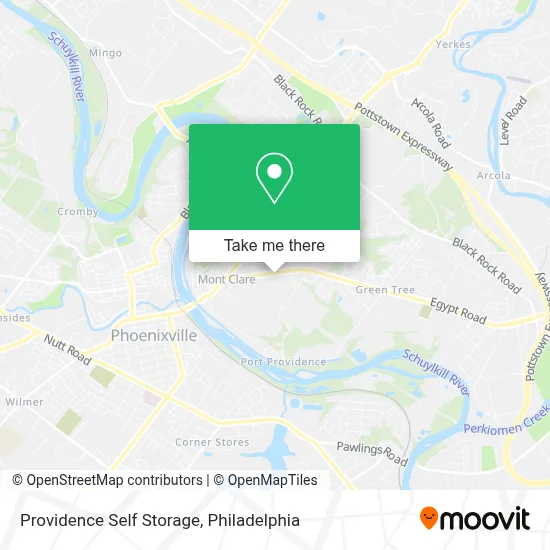 Providence Self Storage map