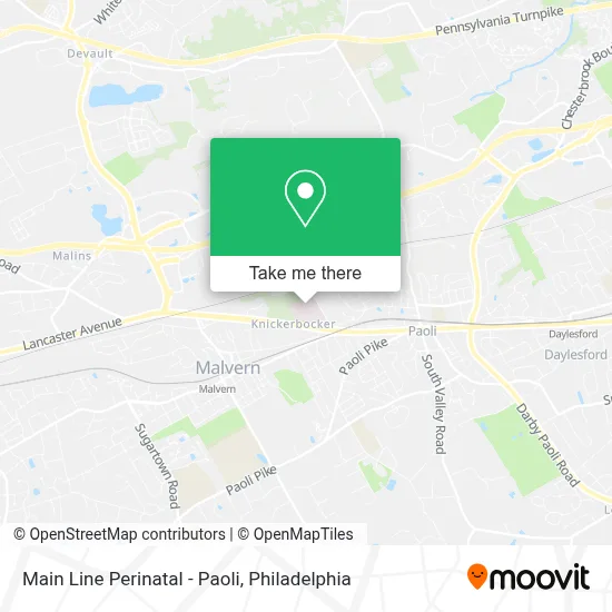 Main Line Perinatal - Paoli map