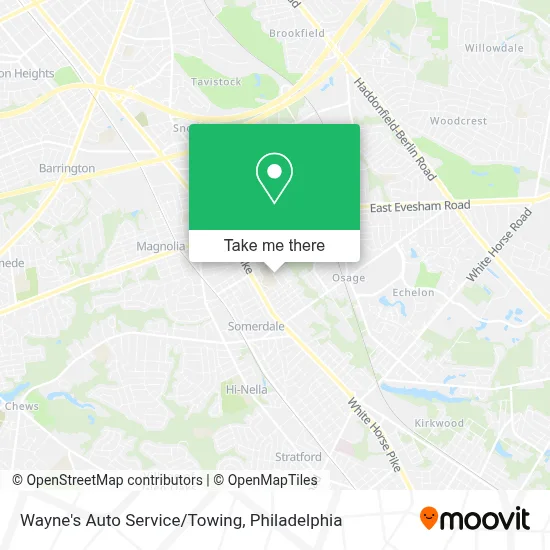 Wayne's Auto Service/Towing map