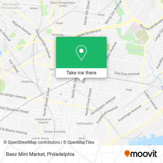 Baez Mini Market map