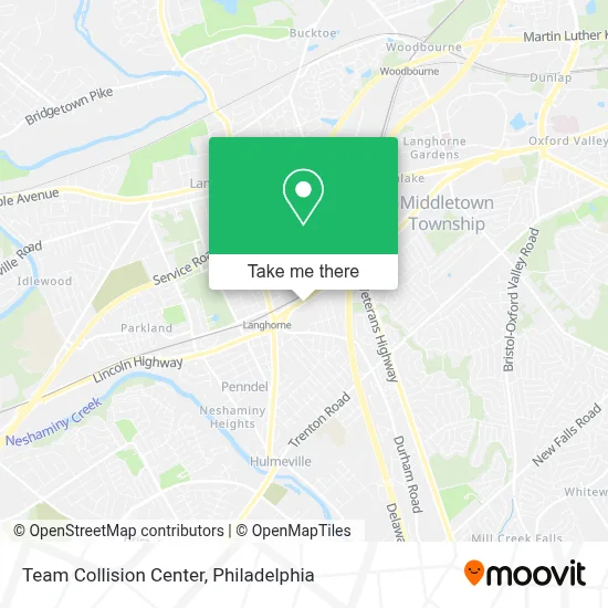 Team Collision Center map