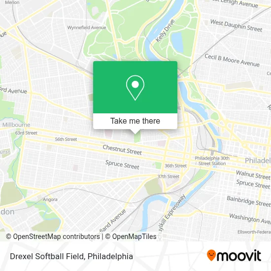 Drexel Softball Field map