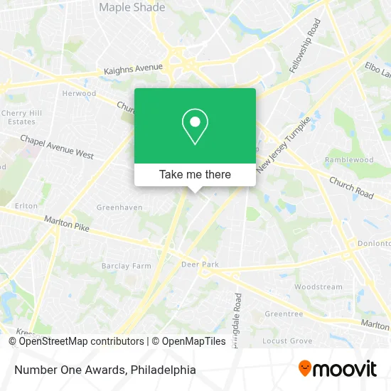 Number One Awards map
