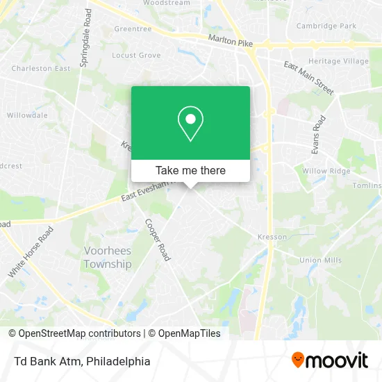 Td Bank Atm map