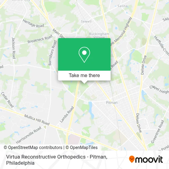 Virtua Reconstructive Orthopedics - Pitman map