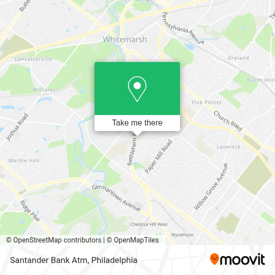 Santander Bank Atm map