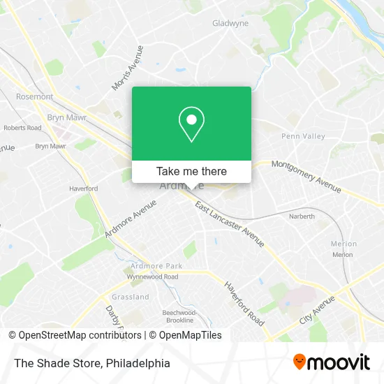 The Shade Store map