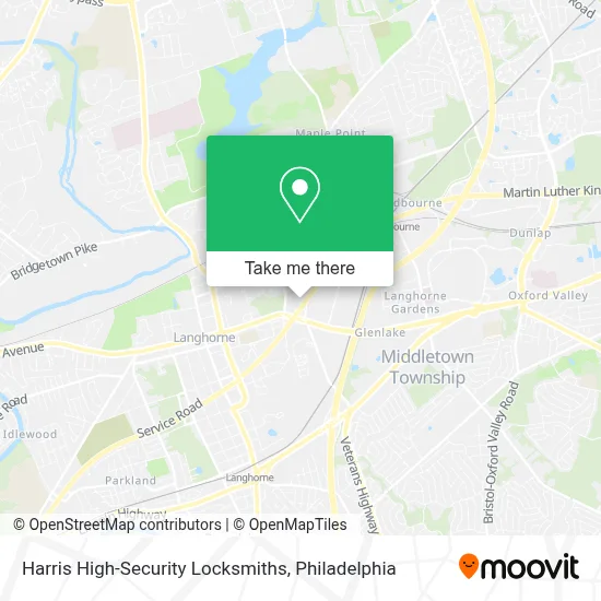 Harris High-Security Locksmiths map