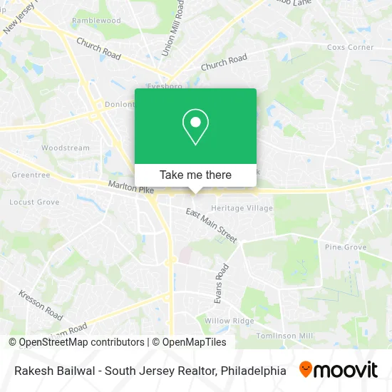 Rakesh Bailwal - South Jersey Realtor map