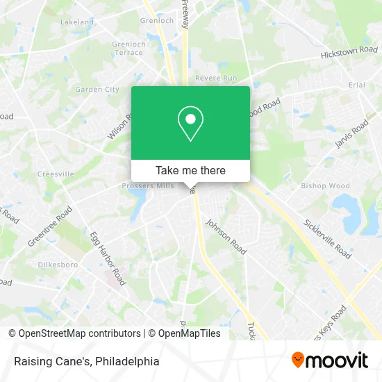Raising Cane's map