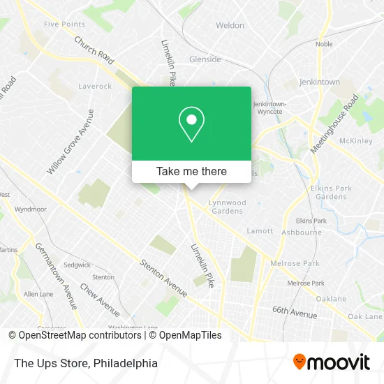 The Ups Store map