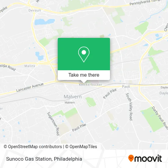Sunoco Gas Station map