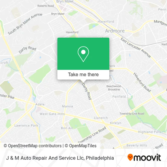 J & M Auto Repair And Service Llc map