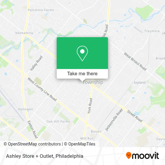Ashley Store + Outlet map