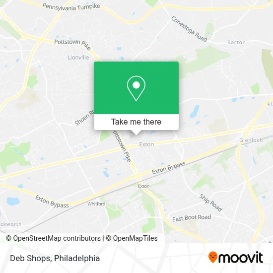 Deb Shops map