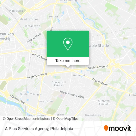 A Plus Services Agency map