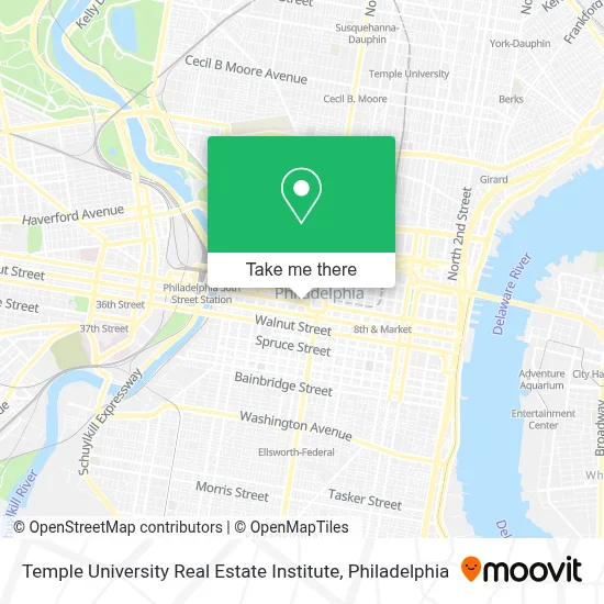 Temple University Real Estate Institute map