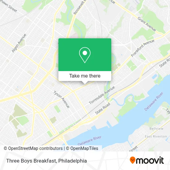 Three Boys Breakfast map
