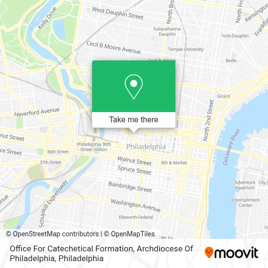 Office For Catechetical Formation, Archdiocese Of Philadelphia map