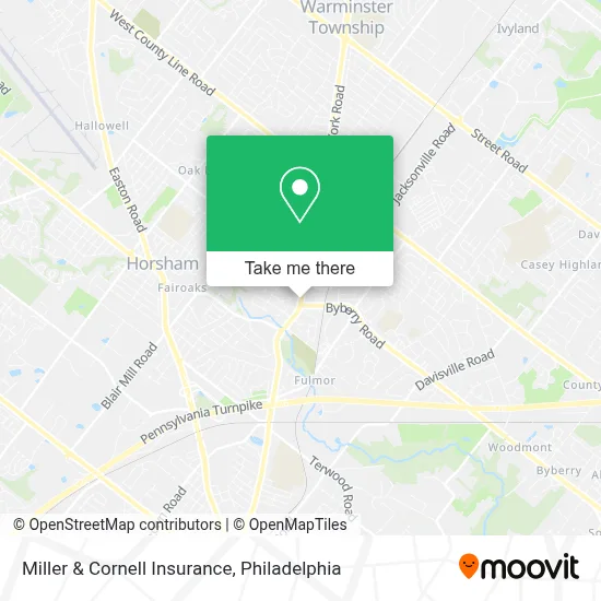 Miller & Cornell Insurance map