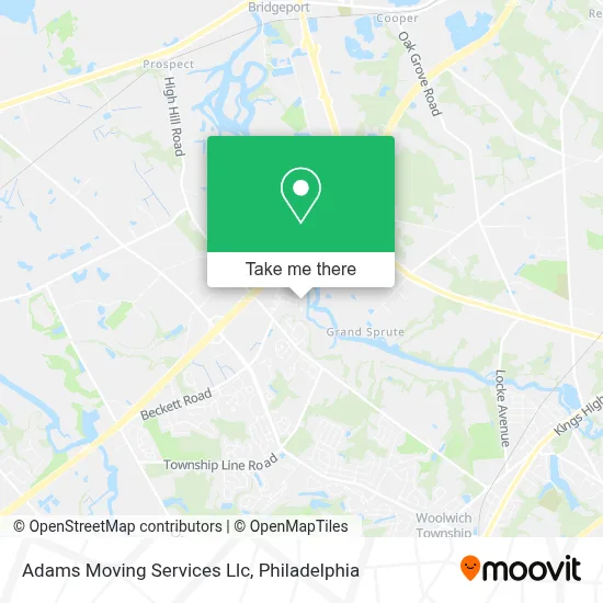 Adams Moving Services Llc map