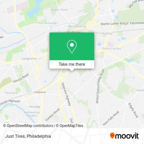 Just Tires map