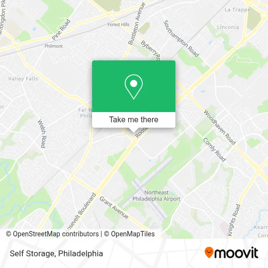 Self Storage map