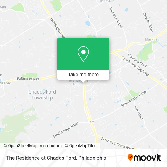 The Residence at Chadds Ford map
