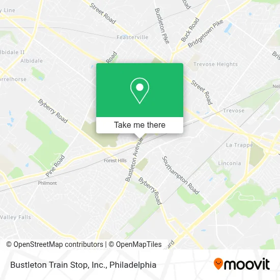 Bustleton Train Stop, Inc. map