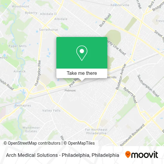 Arch Medical Solutions - Philadelphia map