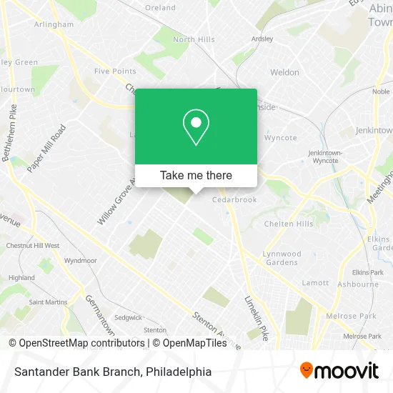 Santander Bank Branch map