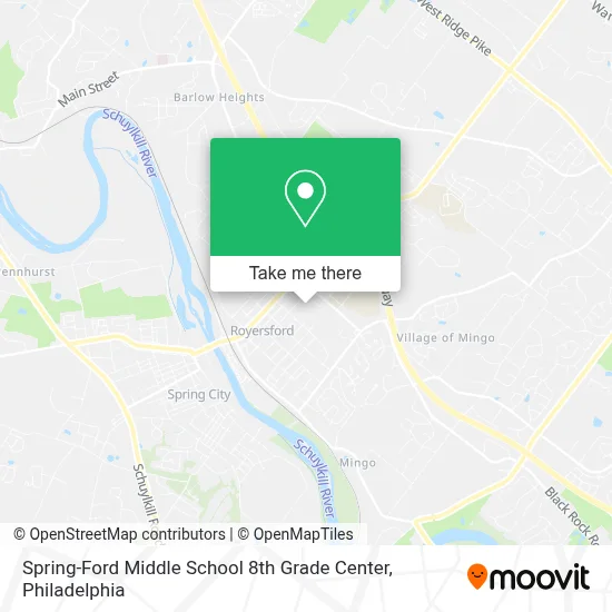 Spring-Ford Middle School 8th Grade Center map