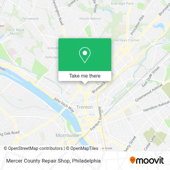 Mercer County Repair Shop map